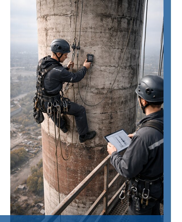 Обследование дымовой трубы в Новокузнецке от 8219 р. | ВЫСОТНИК-Нвк