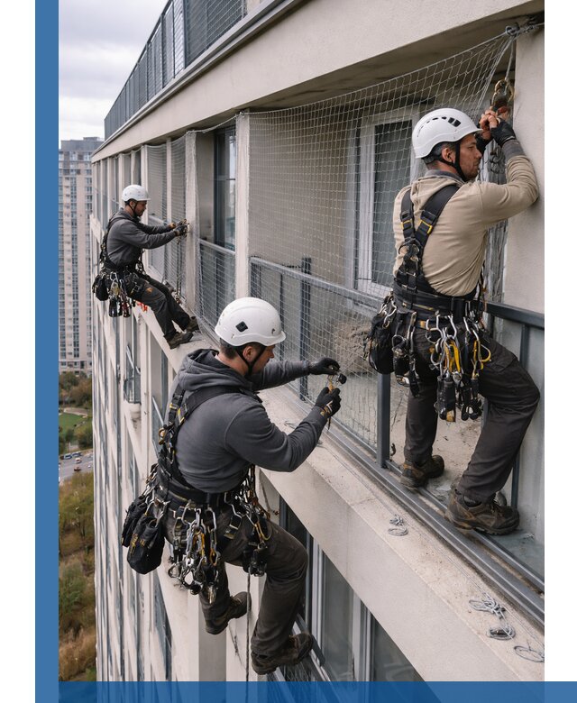 Профессиональный монтаж защитной сетки от птиц в Новокузнецке